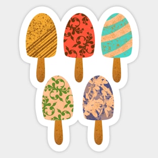 Fancy Popsicle Ice Pop Pattern Sticker